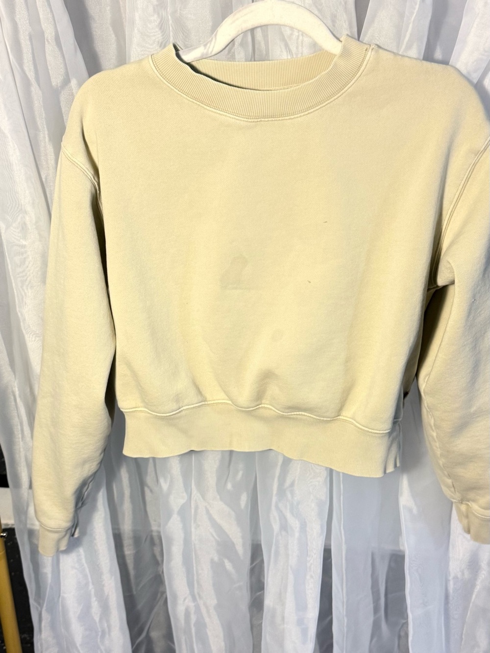 TNA Cream Cropped Sweatshirt